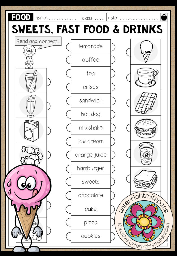 Fast Food, Drinks & Sweets – Read and Connect