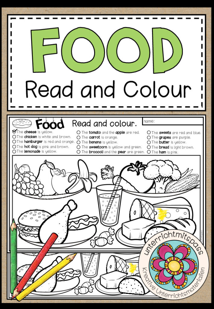 FOOD – Read and Colour (2-fach differenziert)