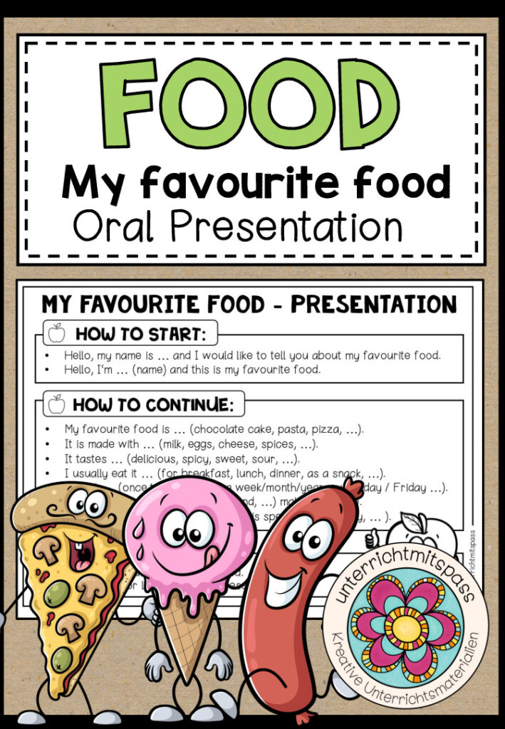My favourite food – oral Presentation (Help Card)