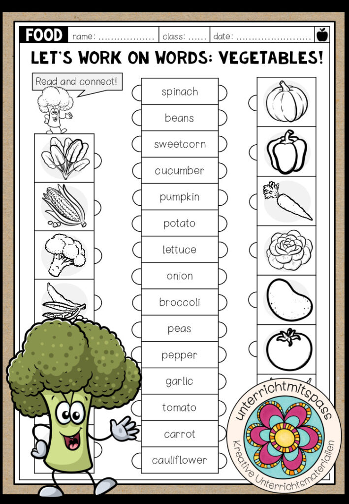 Vegetables – Read and Connect