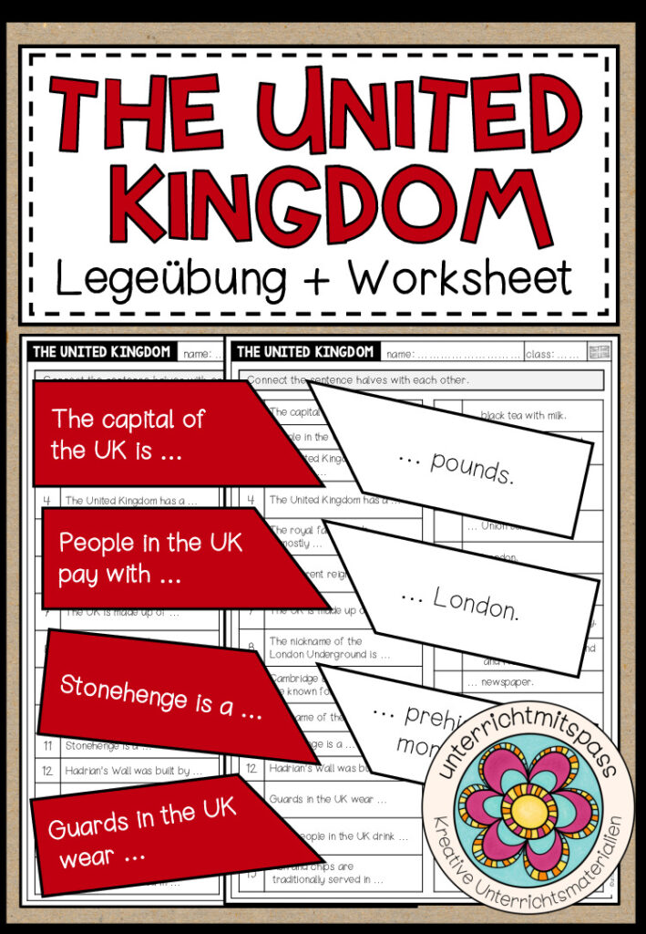 THE UNITED KINGDOM – Legeübung + Worksheet