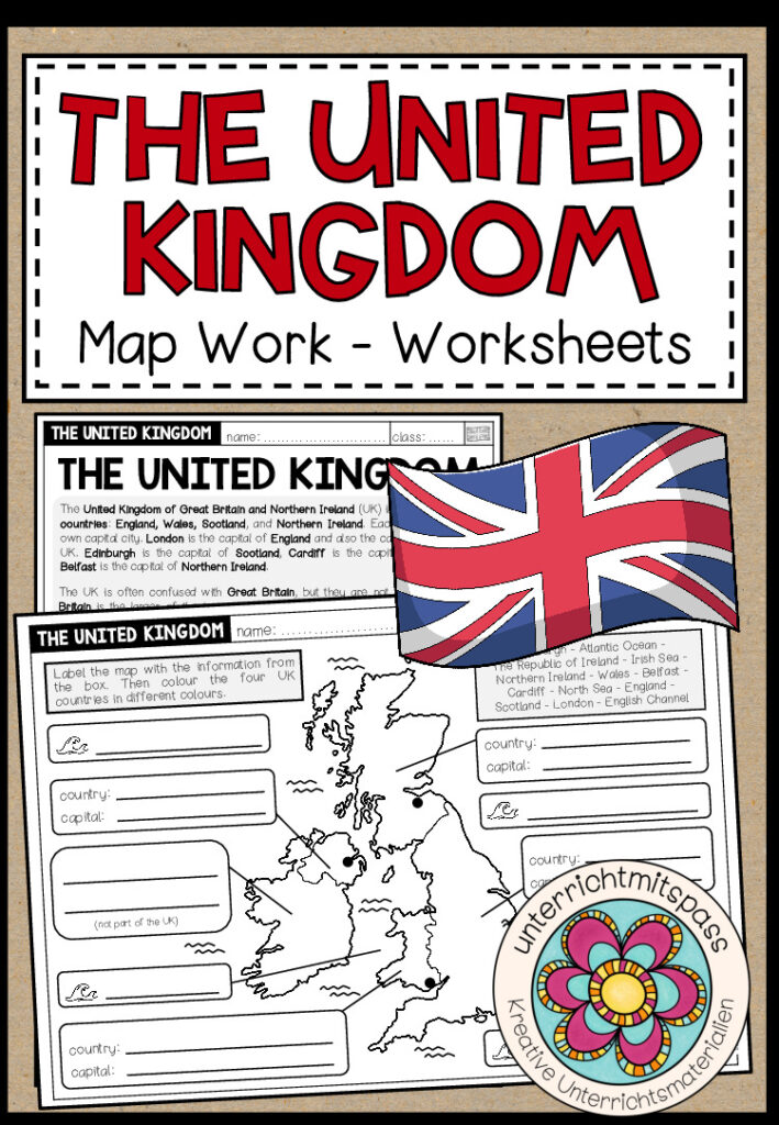 THE UNITED KINGDOM – Map Work (Worksheets)