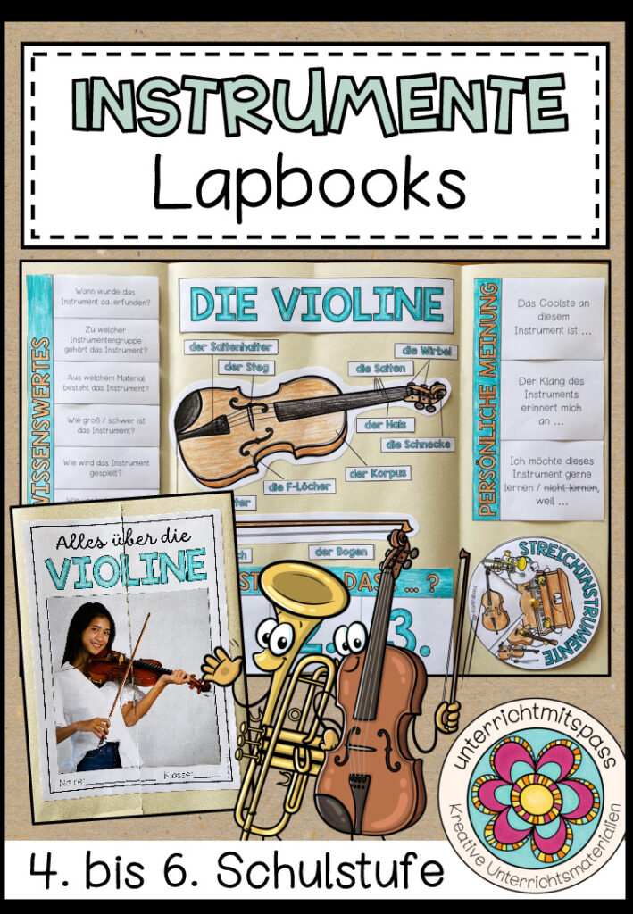 INSTRUMENTE – Lapbooks (für 23 Instrumente)