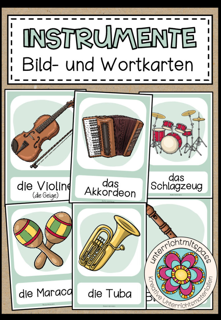 INSTRUMENTE – Bild- und Wortkarten