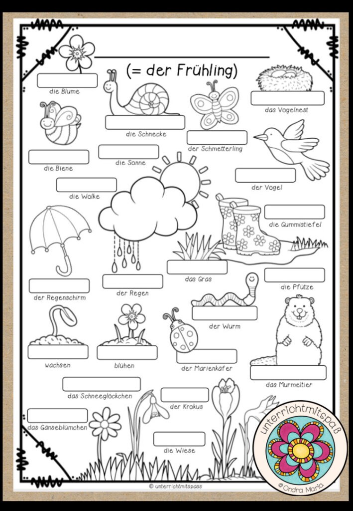 Frühling – Bildwörterbuch