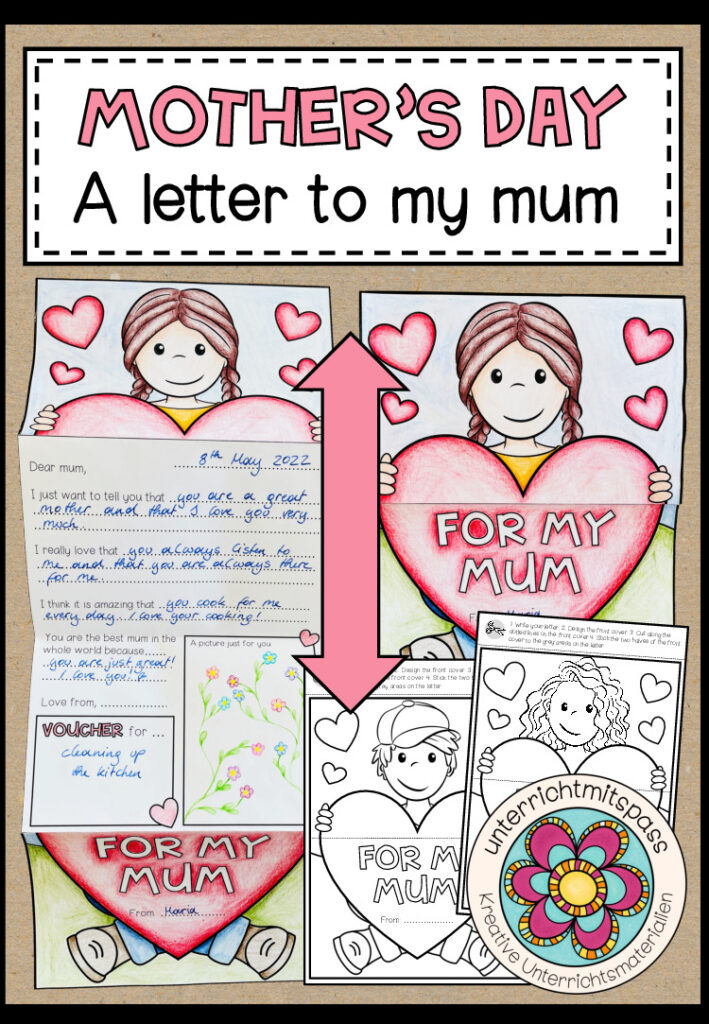 MOTHER’S DAY (Muttertag) – A letter to my mum (Craftivity)