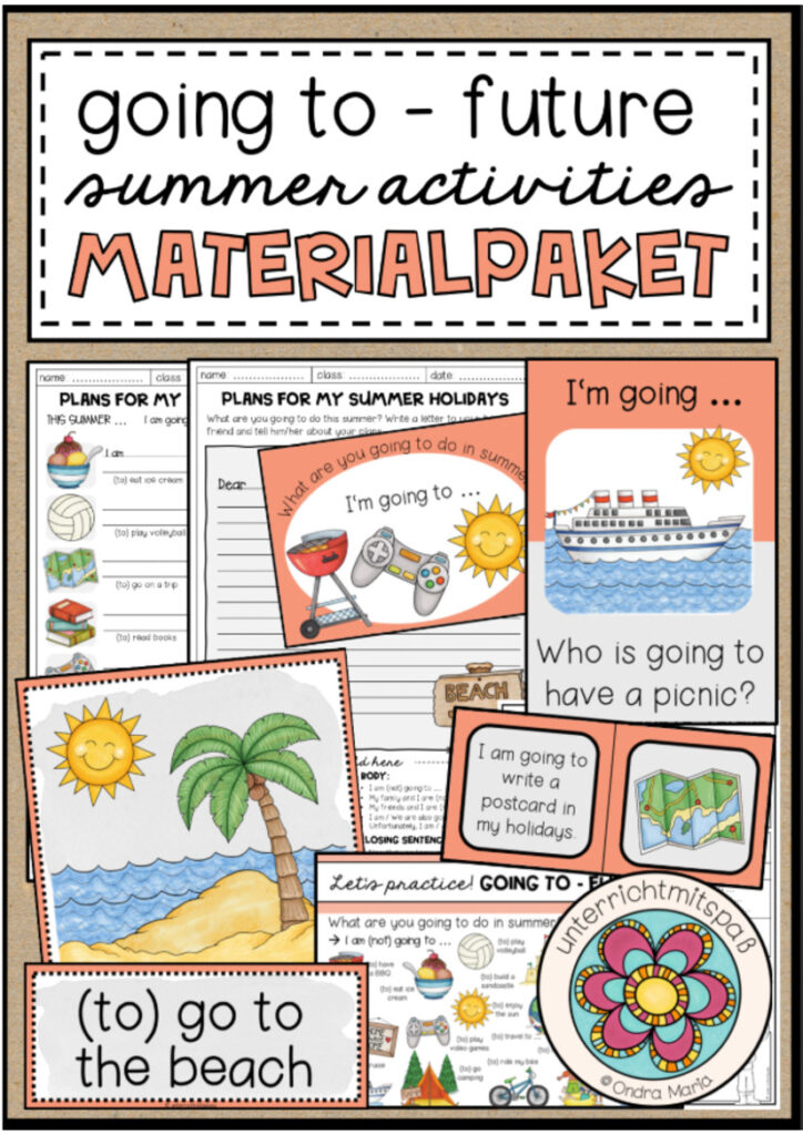 SUMMER ACTIVITIES / GOING TO – FUTURE – Materialpaket