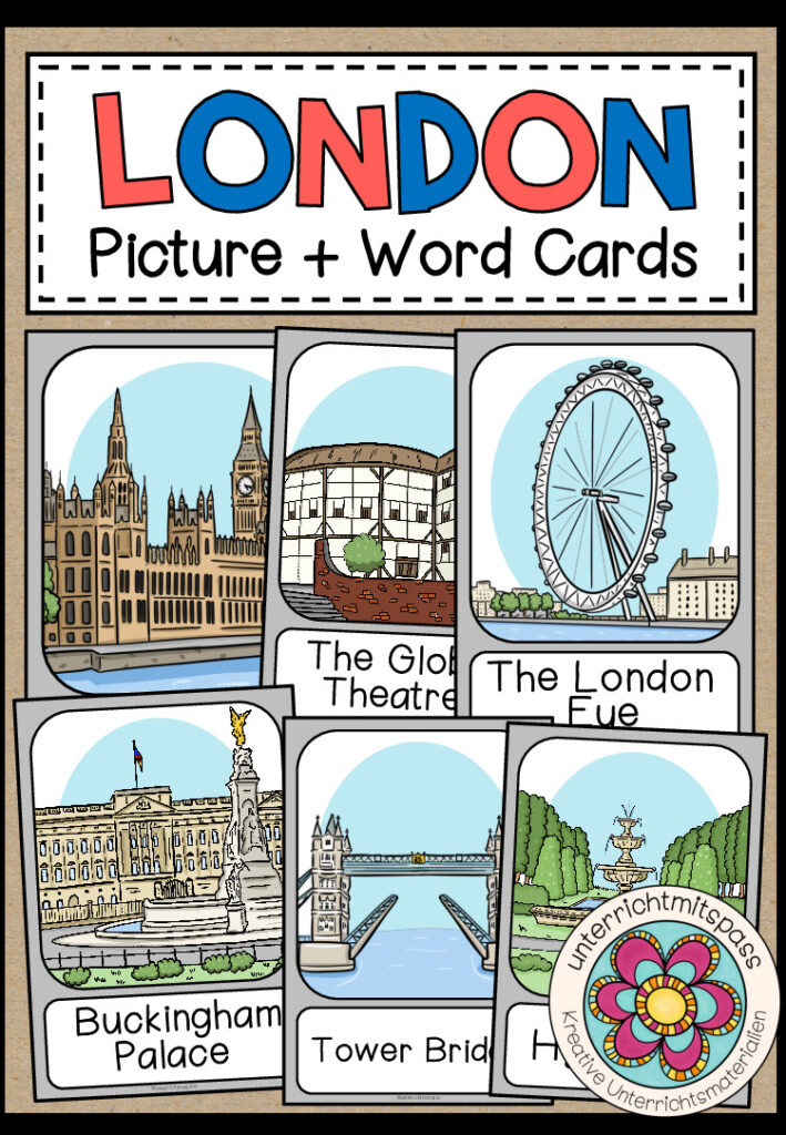 LONDON SIGHTS – Picture + Word Cards