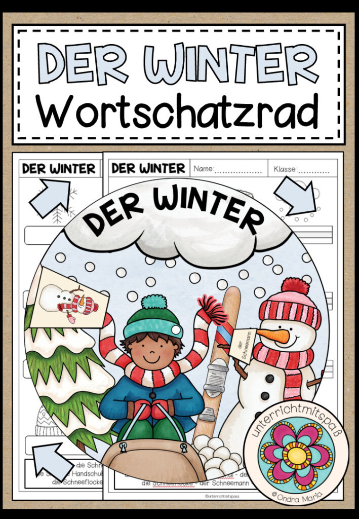 DER WINTER – Wortschatzrad