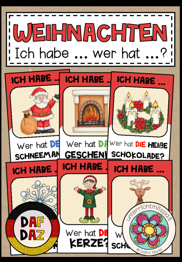 WEIHNACHTEN – Ich habe … wer hat …? (DAF/DAZ)