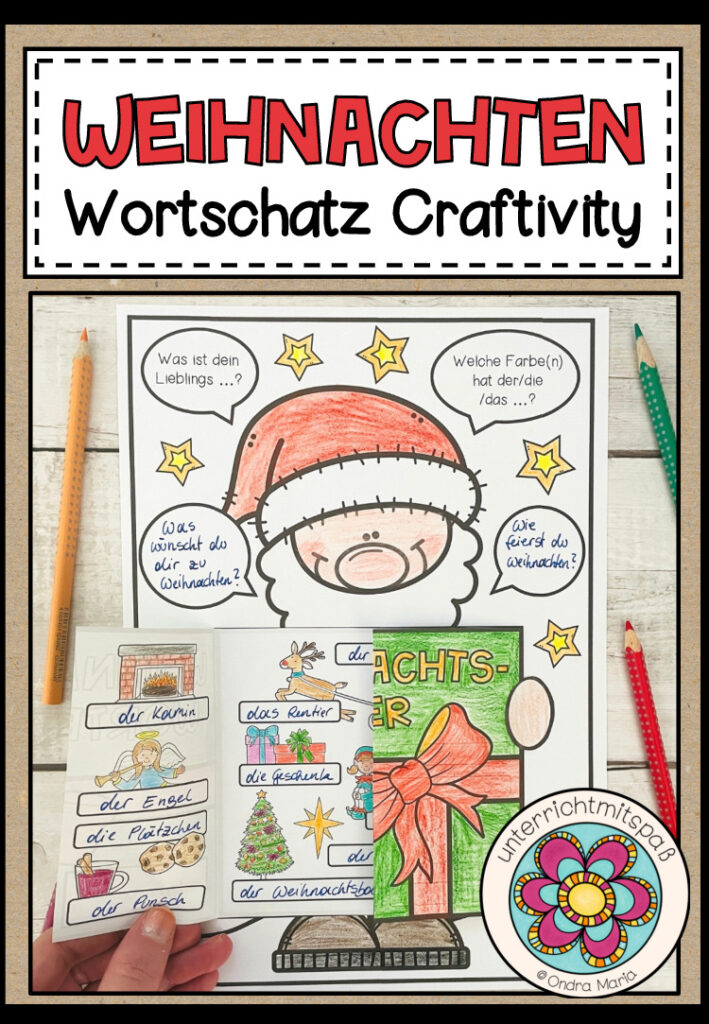 WEIHNACHTEN – Wortschatz Craftivity