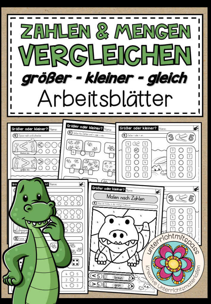 GRÖßER / KLEINER / GLEICH – Arbeitsblätter