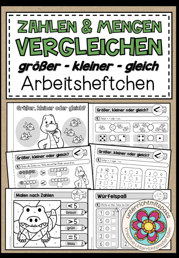 GRÖßER / KLEINER / GLEICH – Arbeitsheftchen