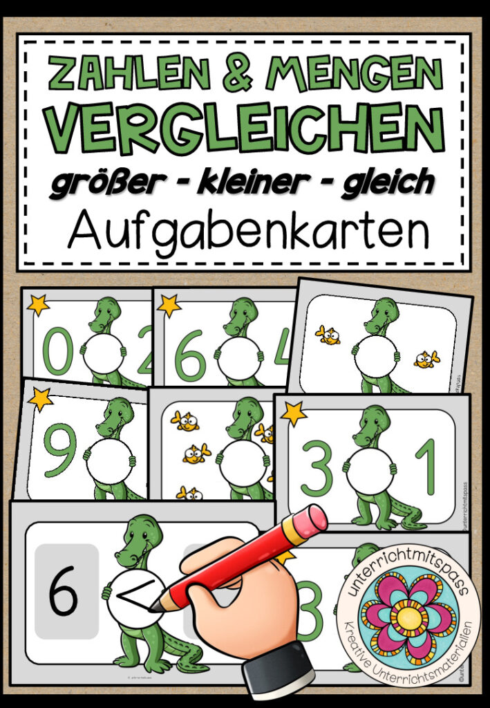 GRÖßER / KLEINER / GLEICH – Aufgabenkarten