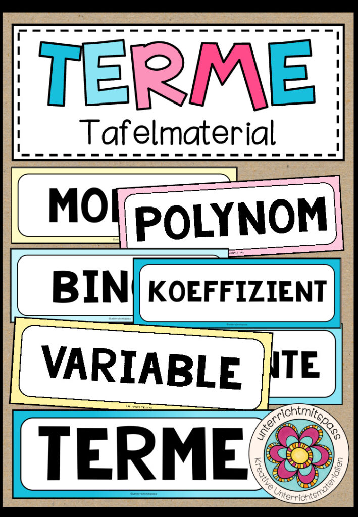TERME – Begriffe (Tafelmaterial)