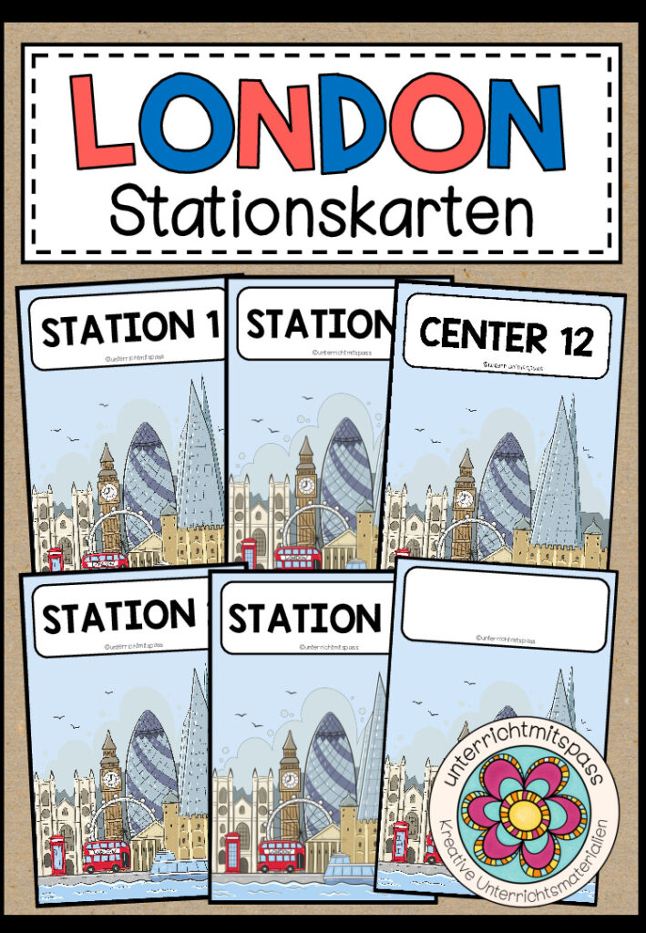 LONDON – Stationskärtchen (2 Versionen)