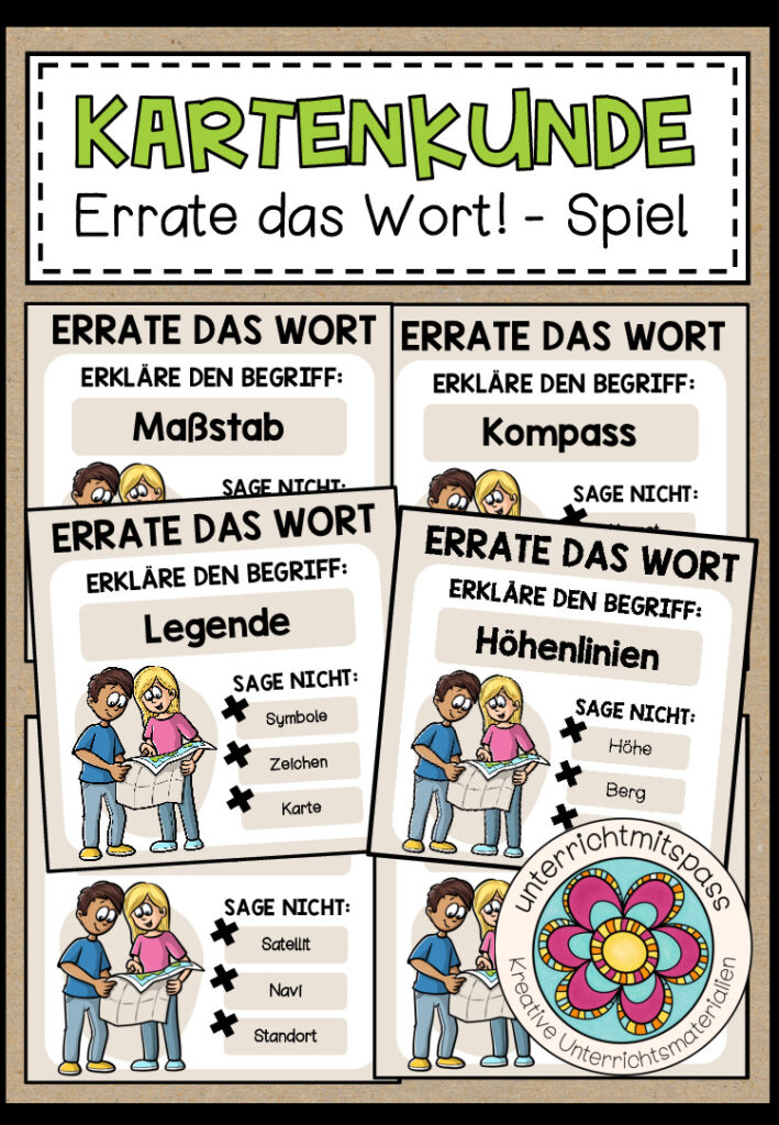 KARTENKUNDE – Errate das Wort! (Spiel)