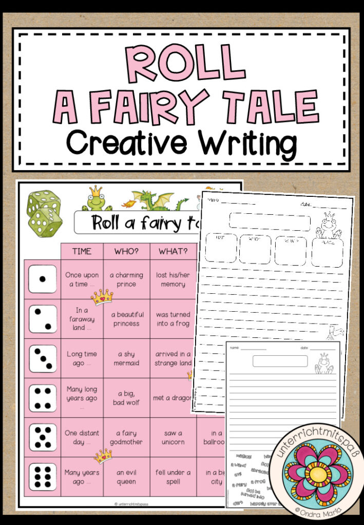 Roll a fairy tale + Writing templates (3 Versionen)