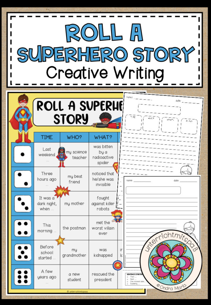 Roll a superhero story – Creative Writing