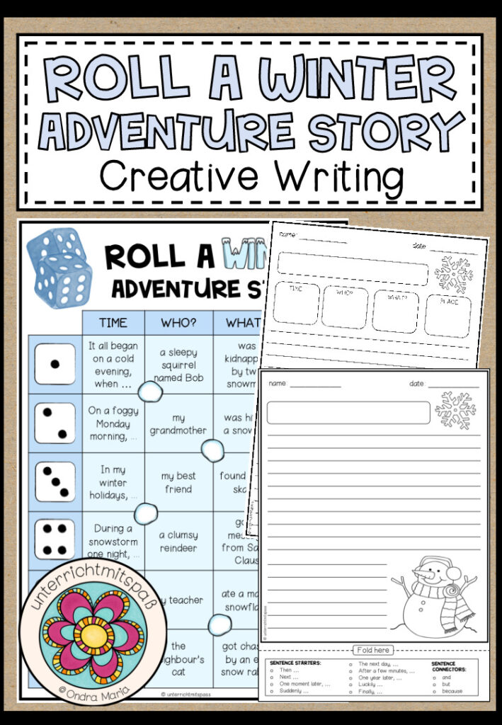 Roll a winter adventure story – Creative Writing