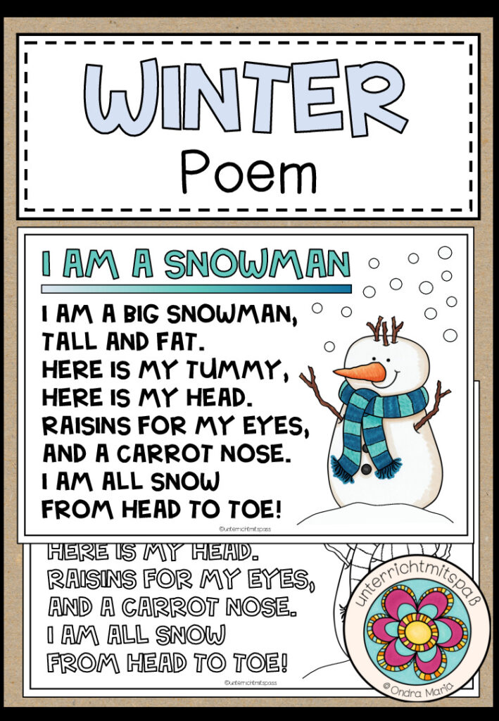 WINTER Poem (Gedicht für den Englischunterricht)