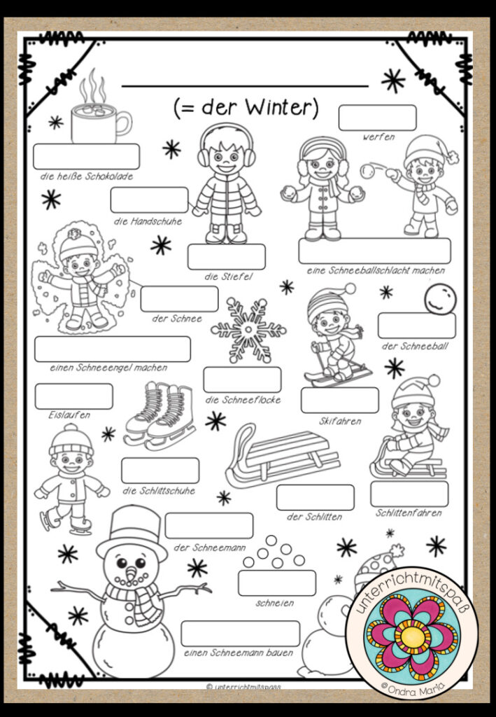 der Winter – Bildwörterbuch