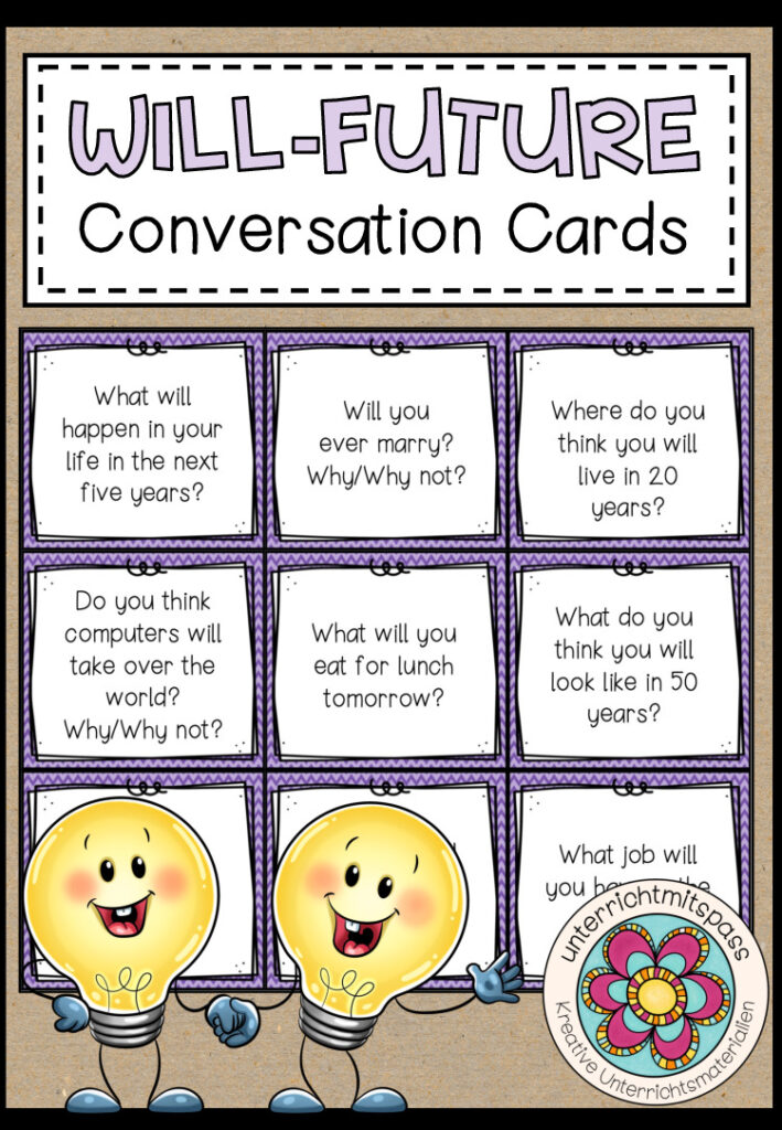 WILL-FUTURE – Grammar Conversation Cards