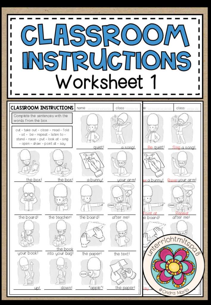Classroom Instructions – Worksheet 1