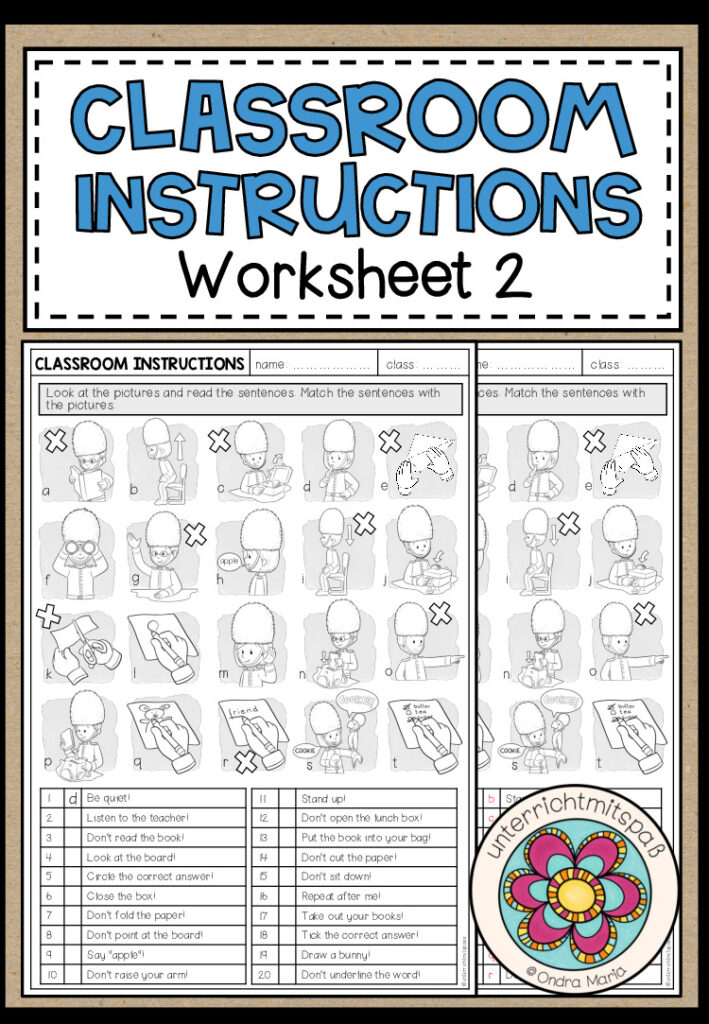 Classroom Instructions – Worksheet 2