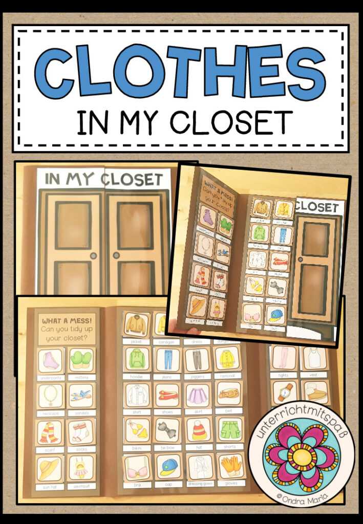 CLOTHES – In my closet (Legeübung, Klett, Lapbook)