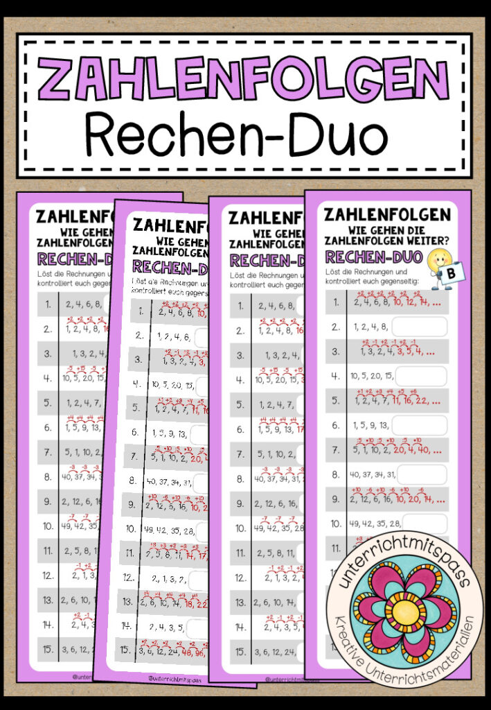 ZAHLENFOLGEN – 1 Rechen-Duo