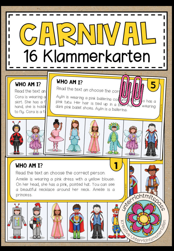 CARNIVAL – 16 Reading Klammerkarten
