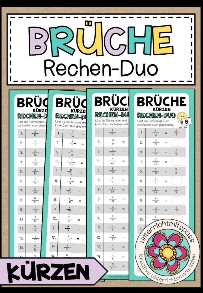 BRÜCHE KÜRZEN – 1 Rechen-Duo