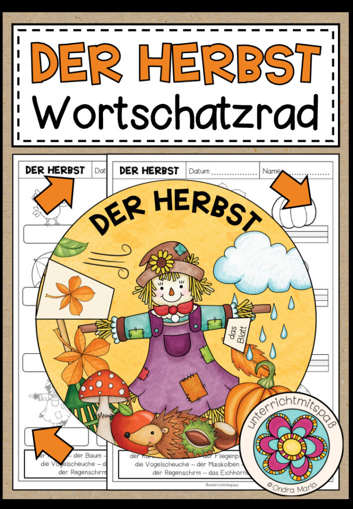 DER HERBST – Wortschatzrad
