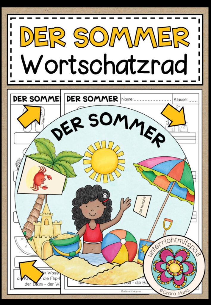 DER SOMMER – Wortschatzrad