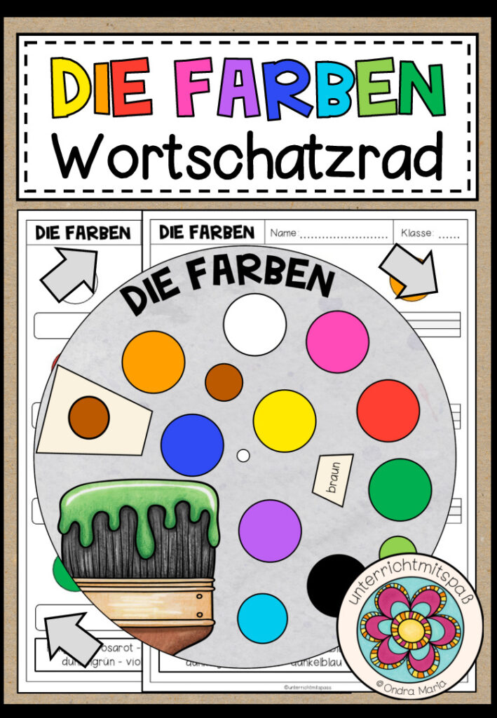 DIE FARBEN – Wortschatzrad