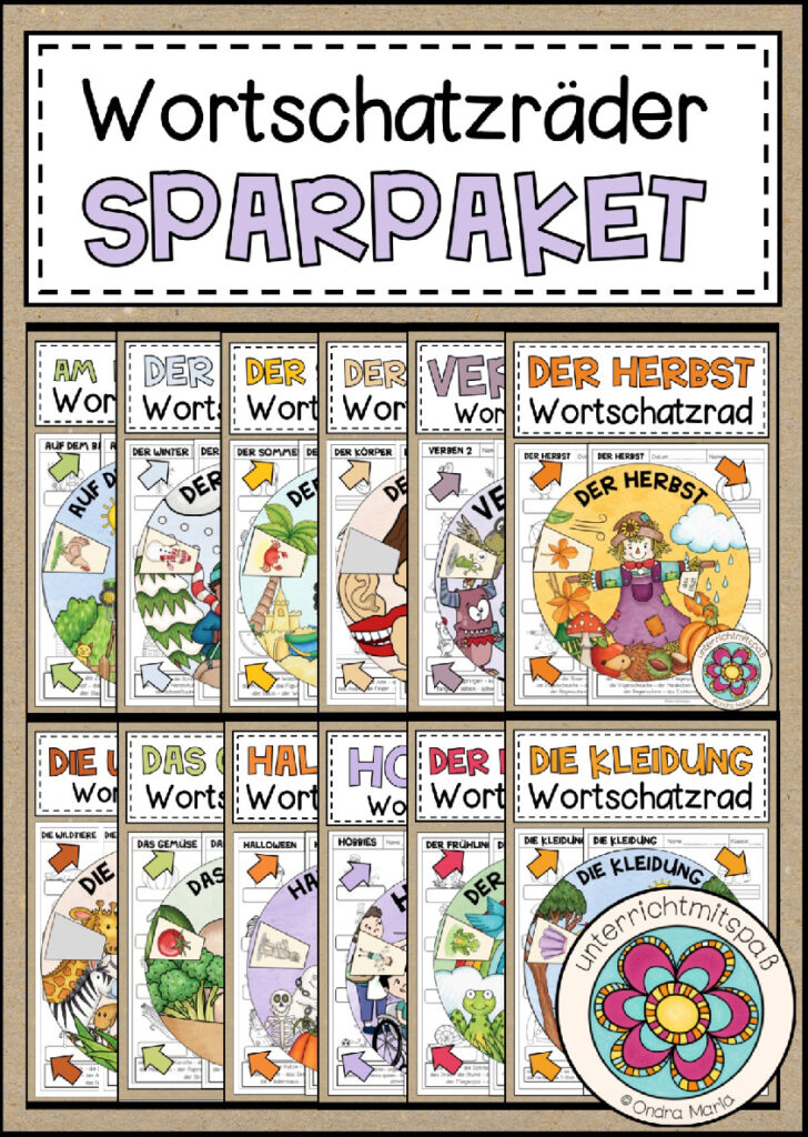 WORTSCHATZRÄDER (Deutsch) – SPARPAKET (wachsendes Paket)