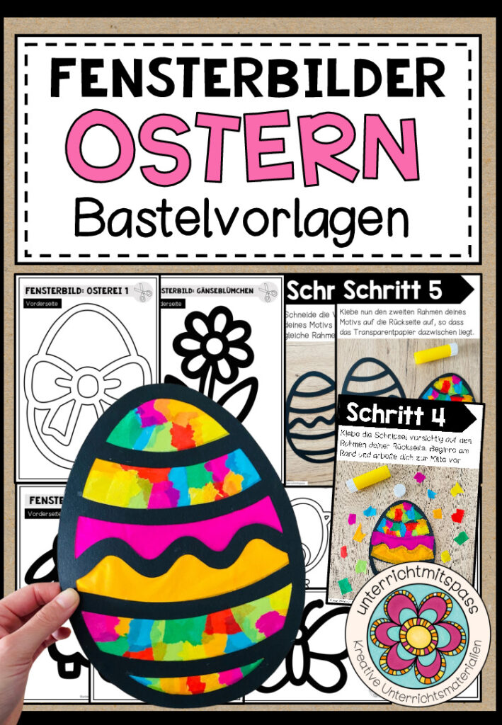 Ostern – Fensterbilder (verschiedene Bastelvorlagen)