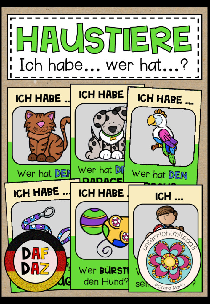 HAUSTIERE – Ich habe… Wer hat…? (DAF/DAZ)