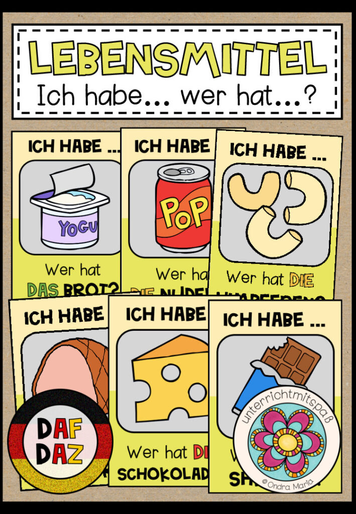 LEBENSMITTEL – Ich habe… Wer hat…? (DAF/DAZ)