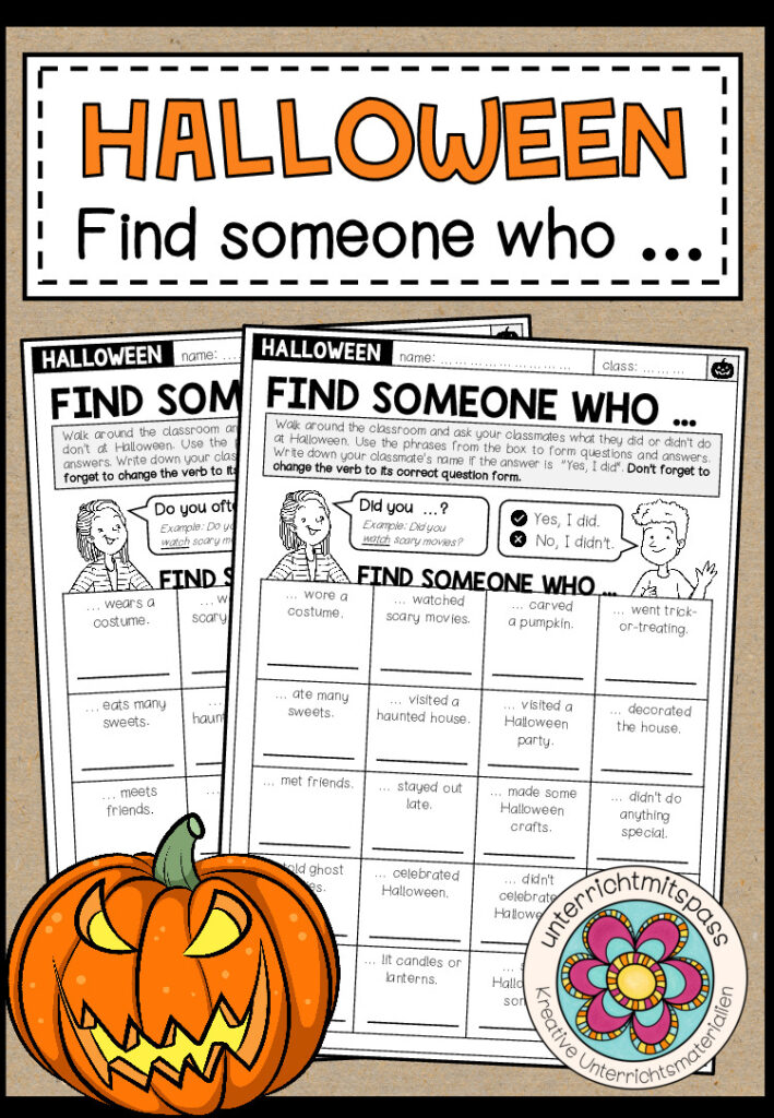 HALLOWEEN – Find someone who (Bingo)