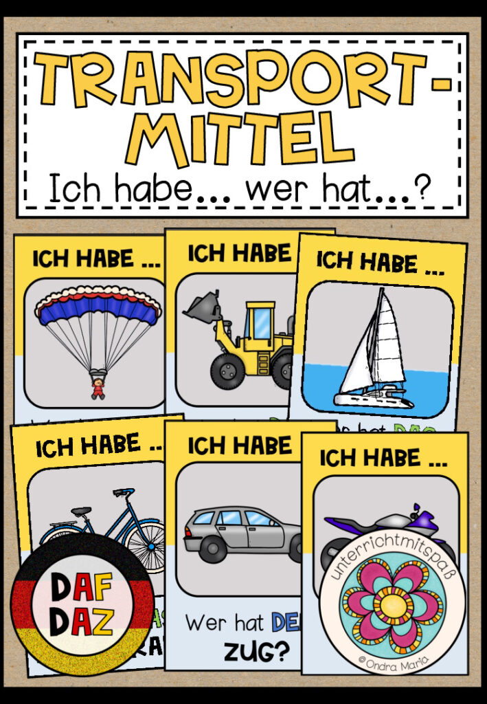 TRANSPORTMITTEL – Ich habe… Wer hat…? (DAF/DAZ)