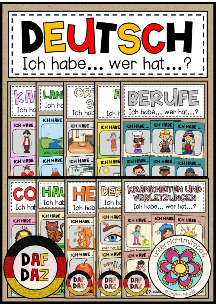 DEUTSCH (DAF/DAZ) – Ich habe… Wer hat…? – MEGA PAKET (wachsendes Paket)