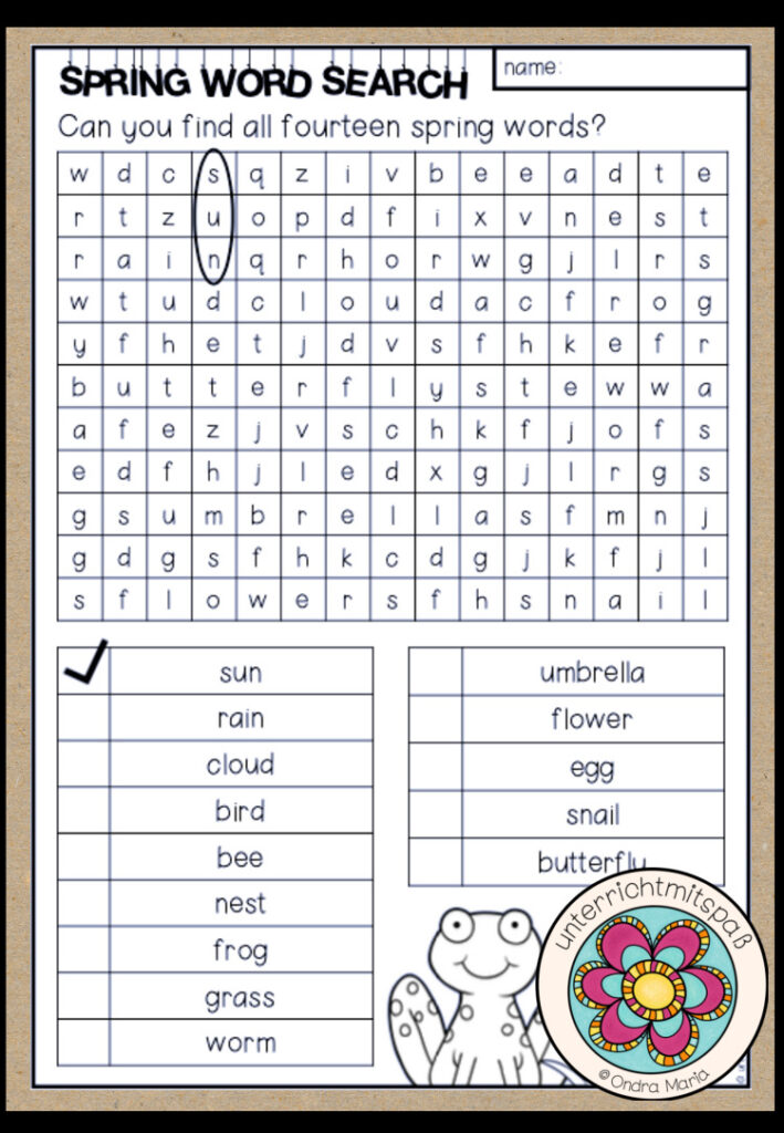 SPRING – Word Search