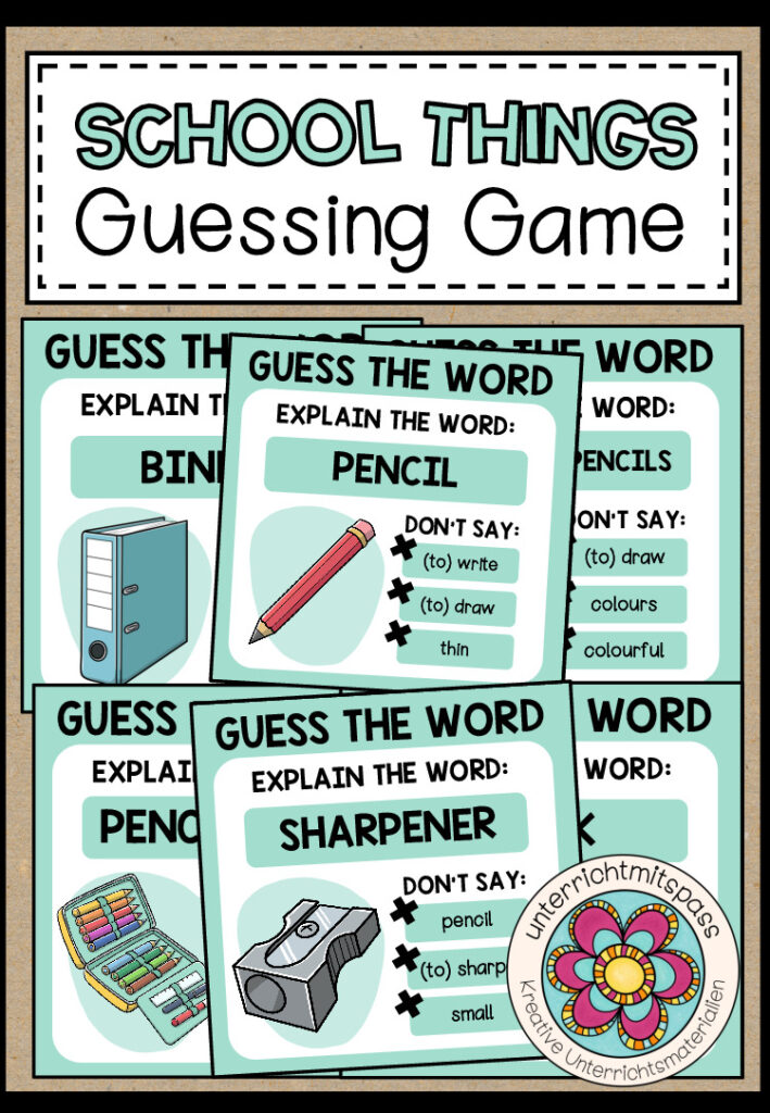 SCHOOL THINGS – Guess the word
