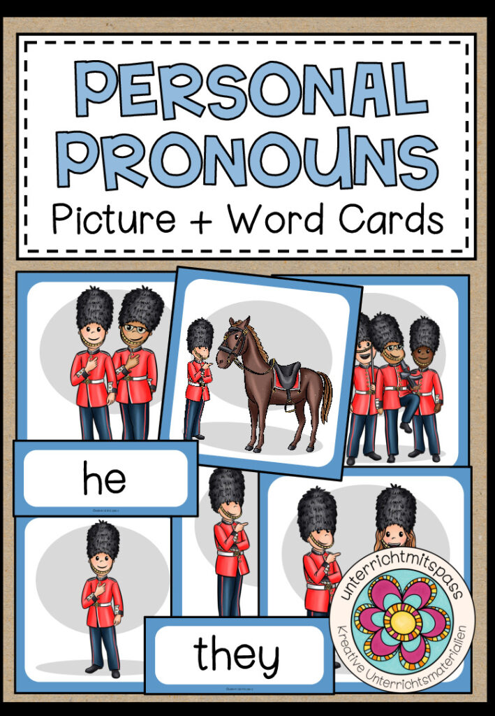 PERSONAL PRONOUNS – Picture + Word Cards