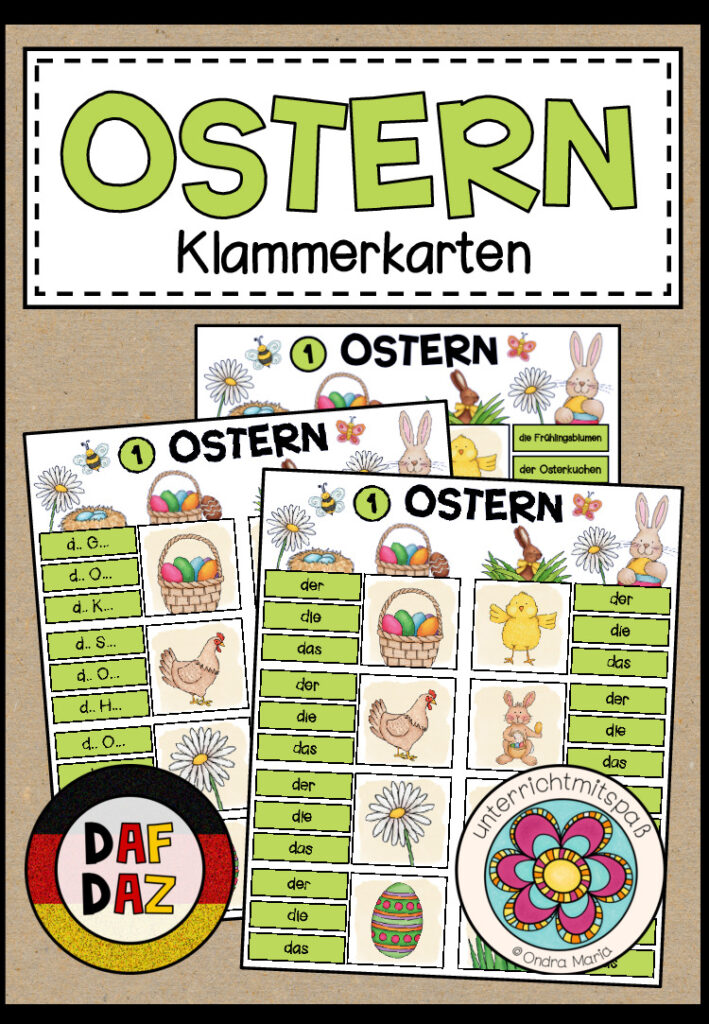 OSTERN – Klammerkarten (DAF/DAZ)