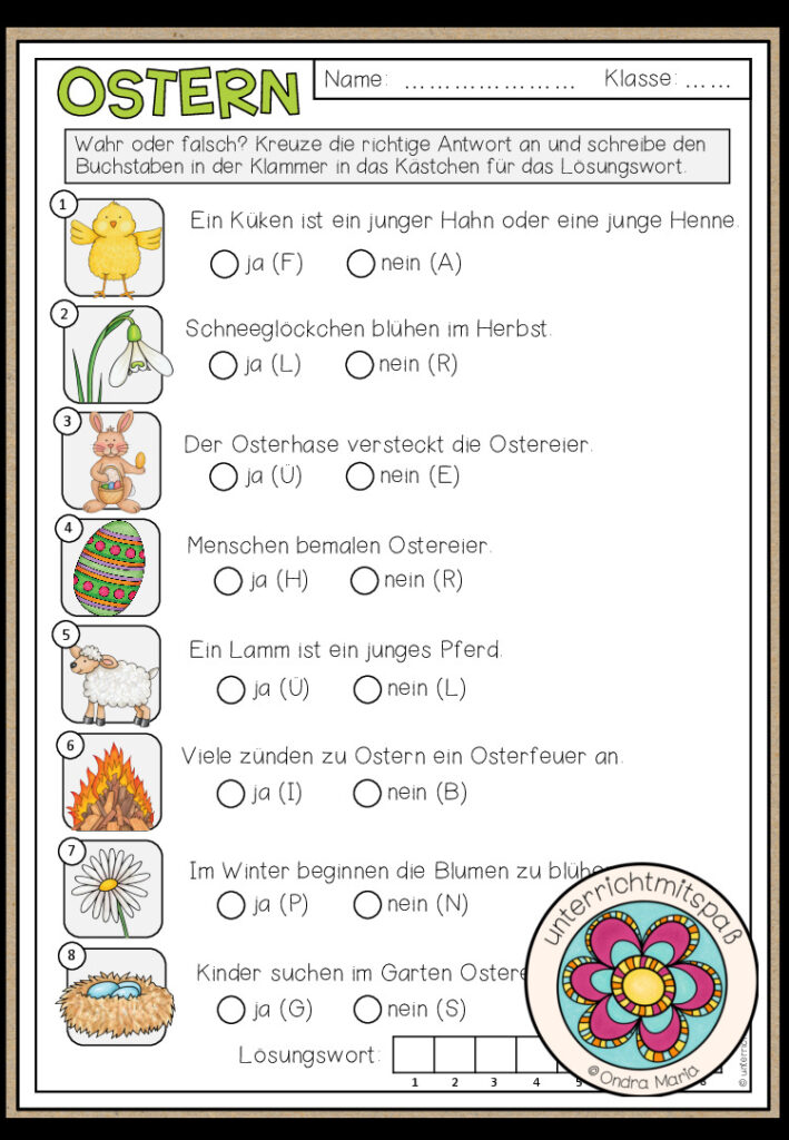 OSTERN – Wahr oder Falsch?
