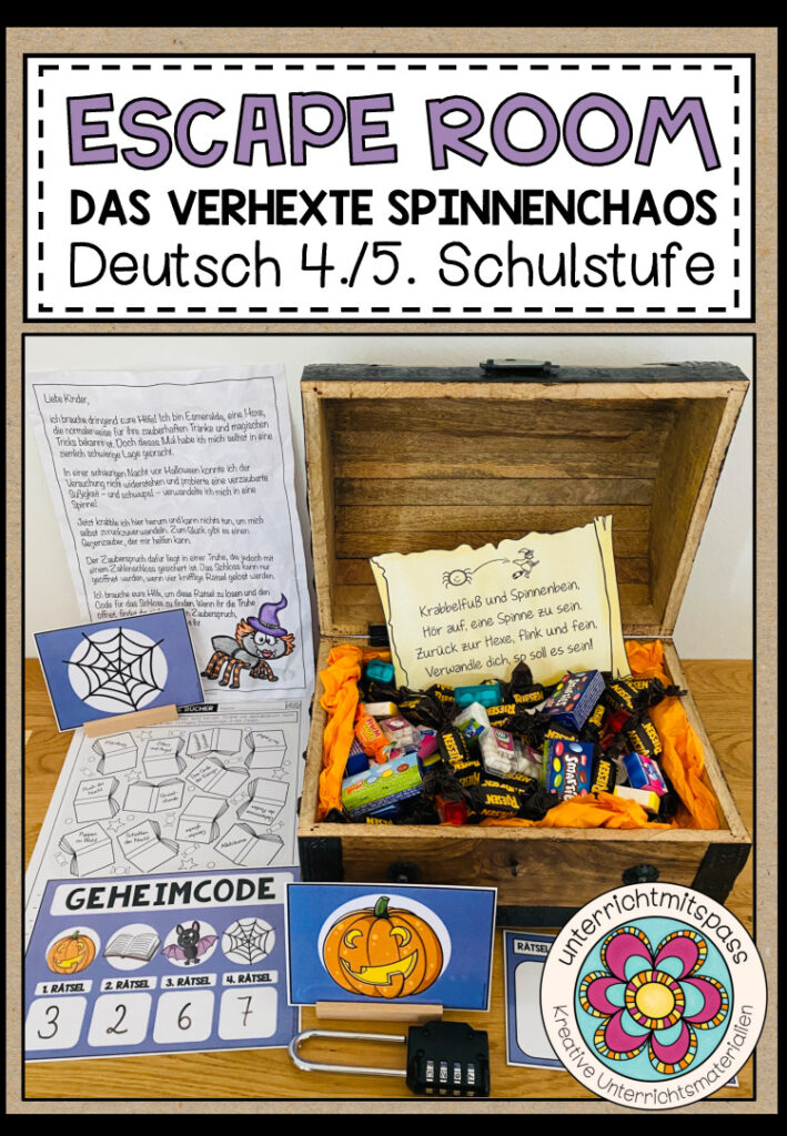 DAS VERHEXTE SPINNENCHAOS AN HALLOWEEN – Escape Room (Deutsch 4./5. Schulstufe)