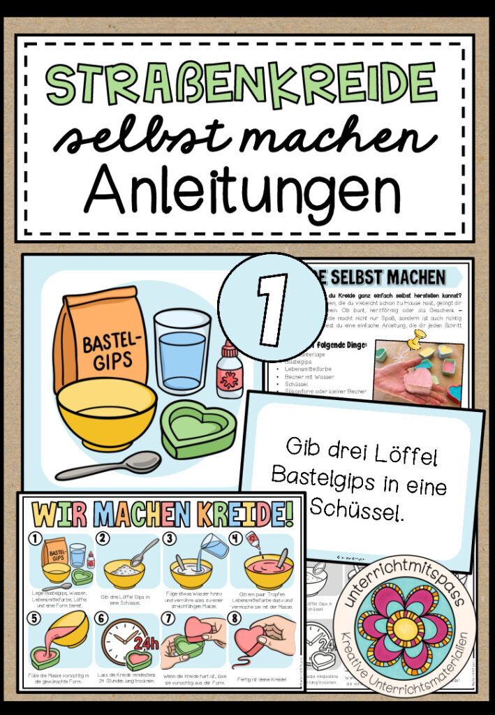 Kreide selbst machen – Anleitung (Tafelmaterial + Handouts)